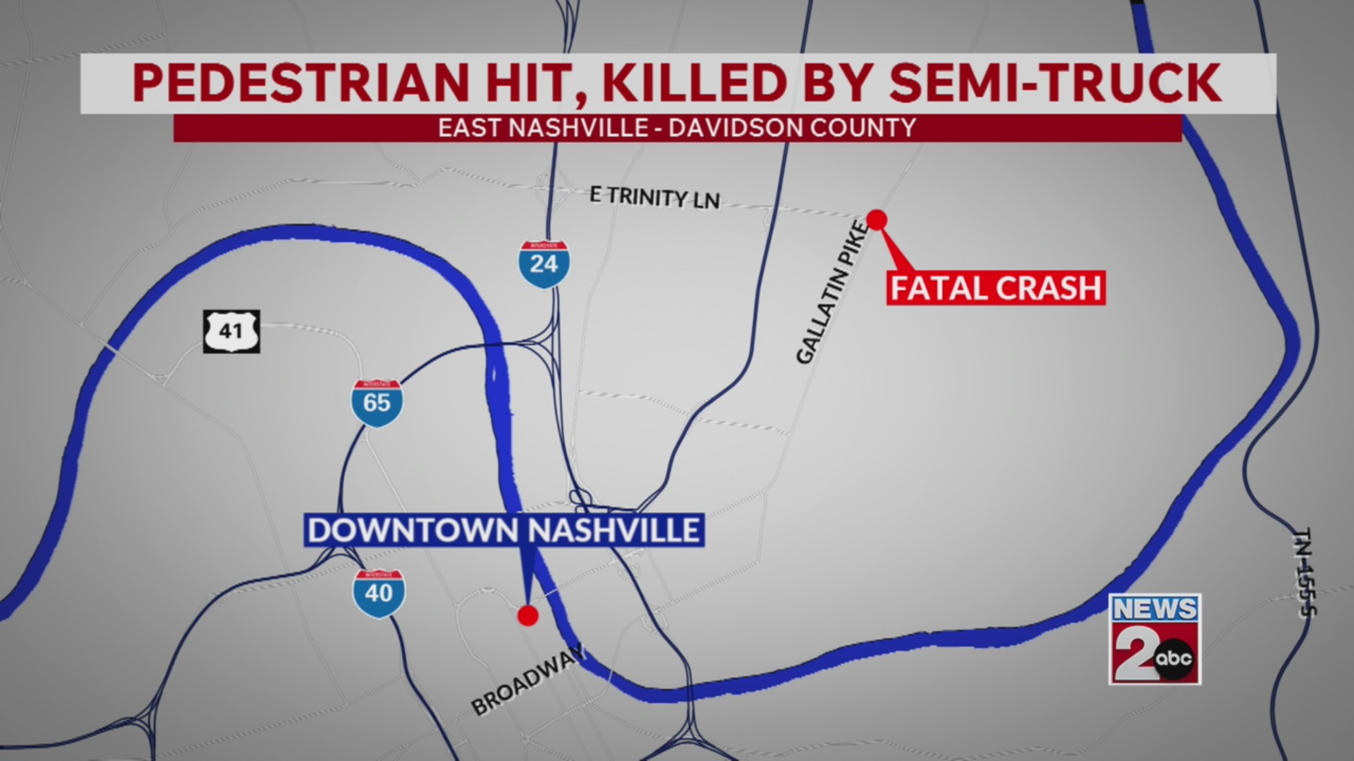 Pedestrian hit, killed by semi-truck in East Nashville – WKRN News 2