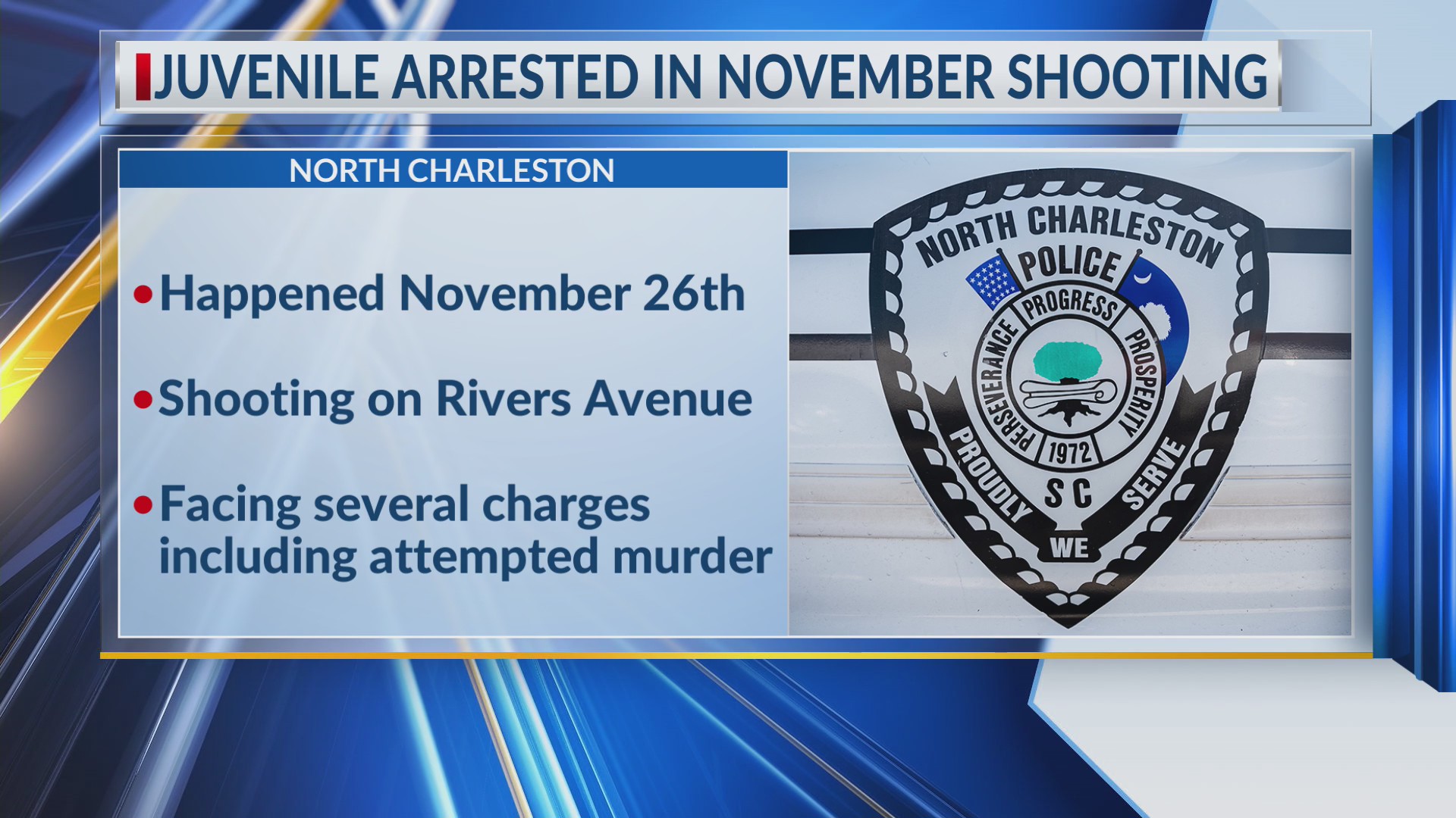 Juvenile arrested in Nov. North Charleston shooting – WCBD News 2