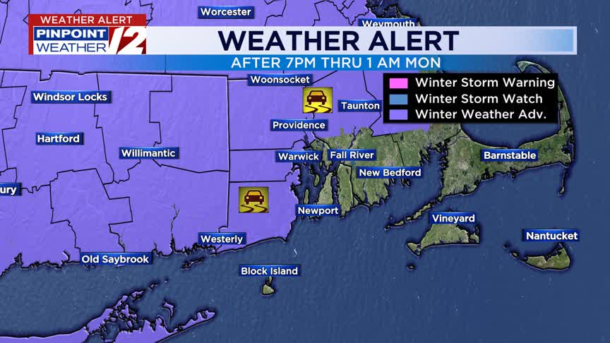 WPRI 12 Weather Alert 12/28/25: Freezing Rain. Slippery Conditions This ...