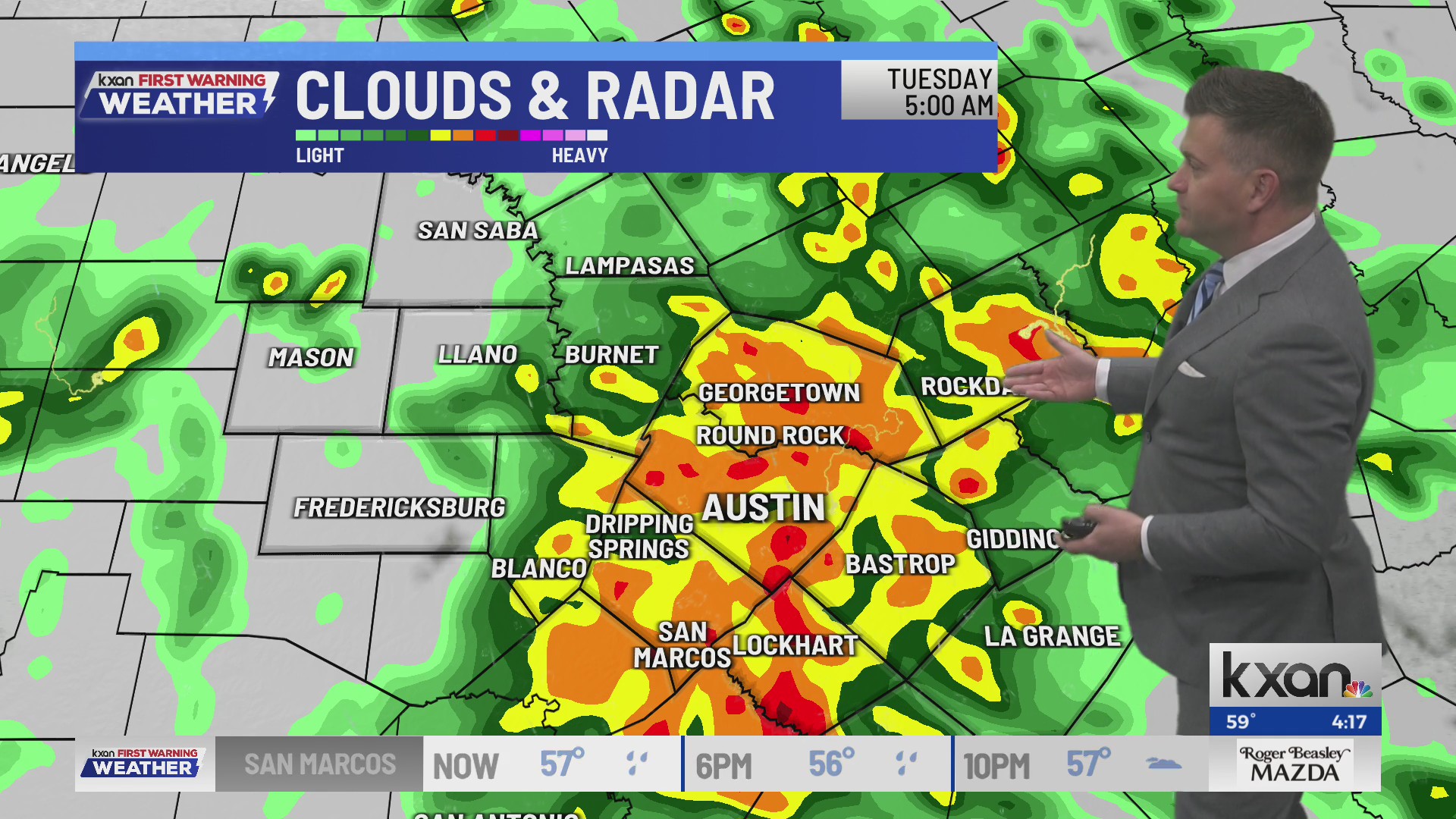 Localized flood risk with periods of heavy rain | KXAN Forecast (Apr ...