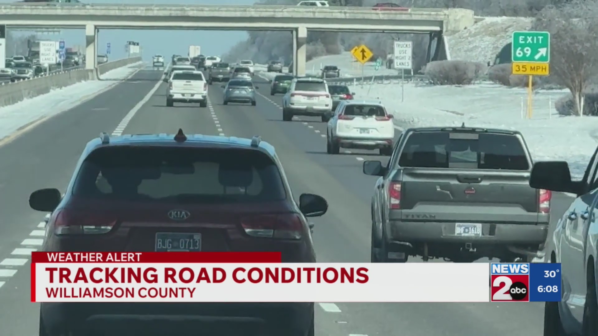 Tracking road conditions in Williamson County, TN – WKRN News 2
