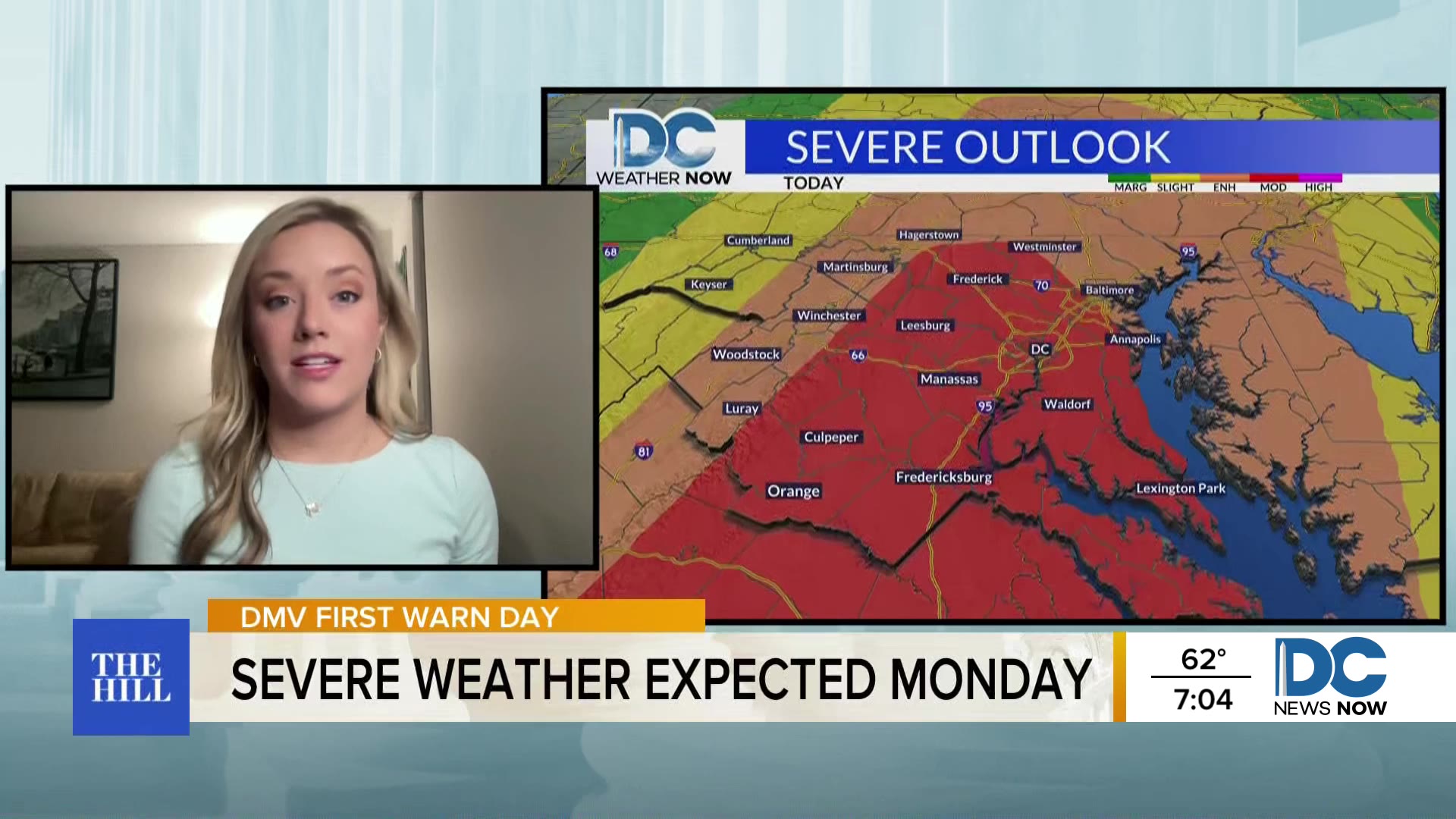 Threat for severe storms across the DMV Monday PM – DC News Now | DC ...
