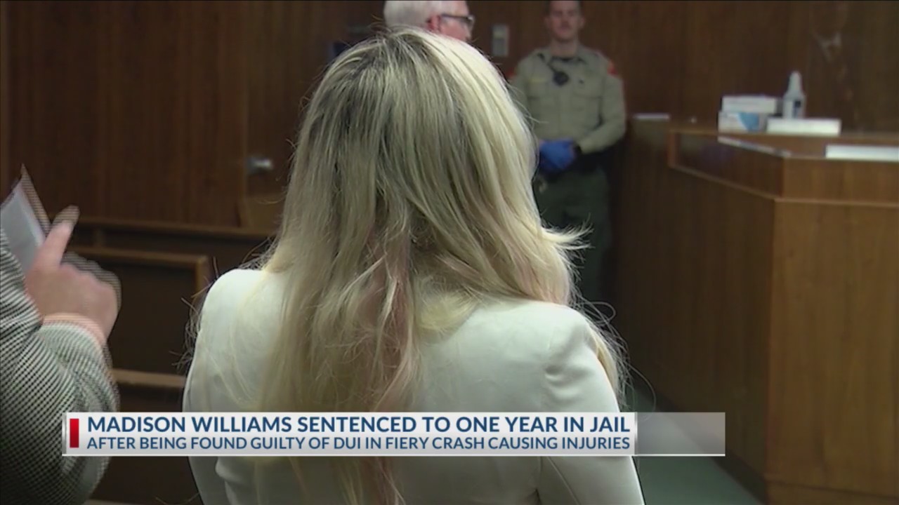 Madison Williams sentenced to one year in jail and 7 years probation ...