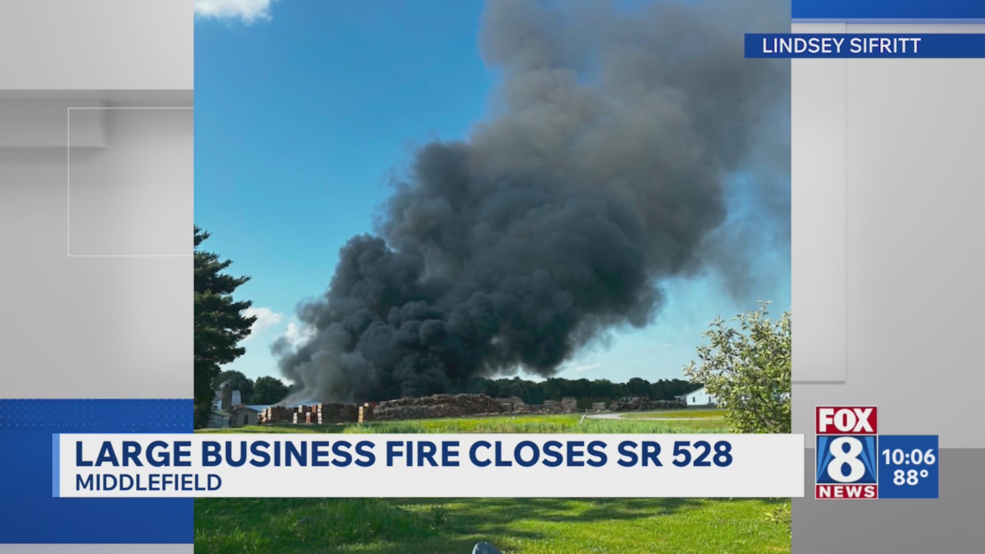 Crews respond to large sawmill fire in Middlefield – Fox 8 Cleveland WJW