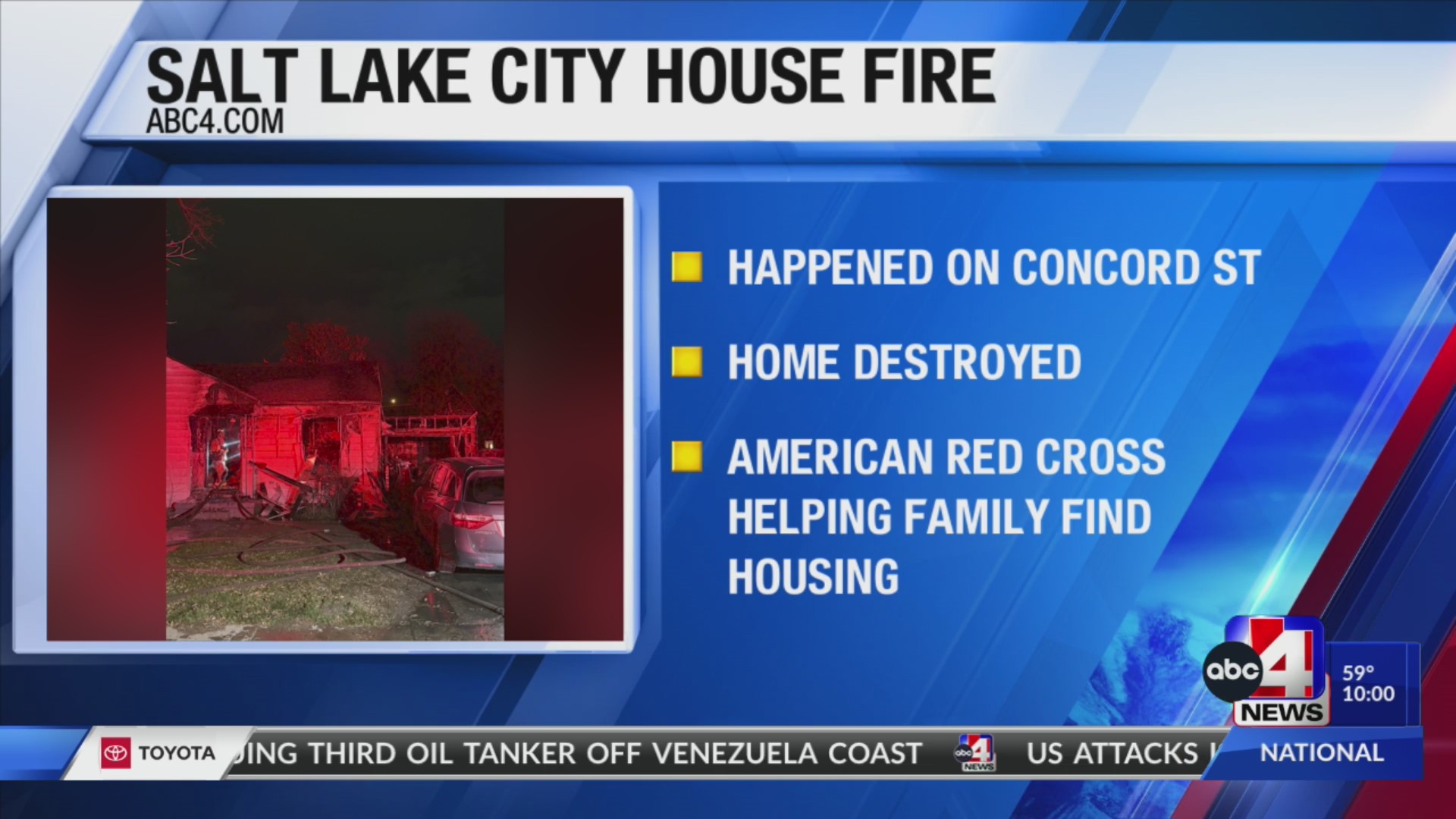 Family displaced after house fire in Salt Lake City – ABC4 Utah