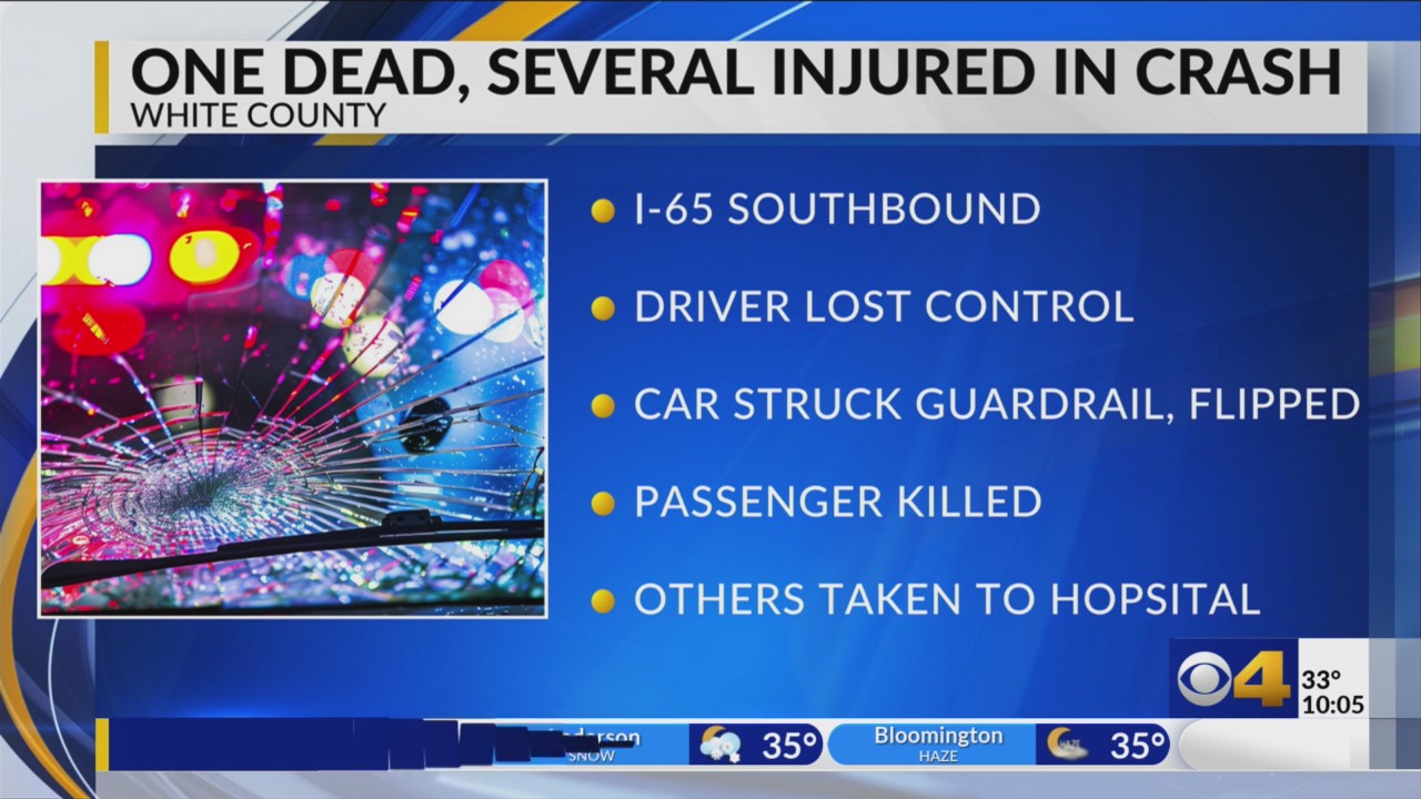 One dead after crash on I-65 in White County – Fox 59