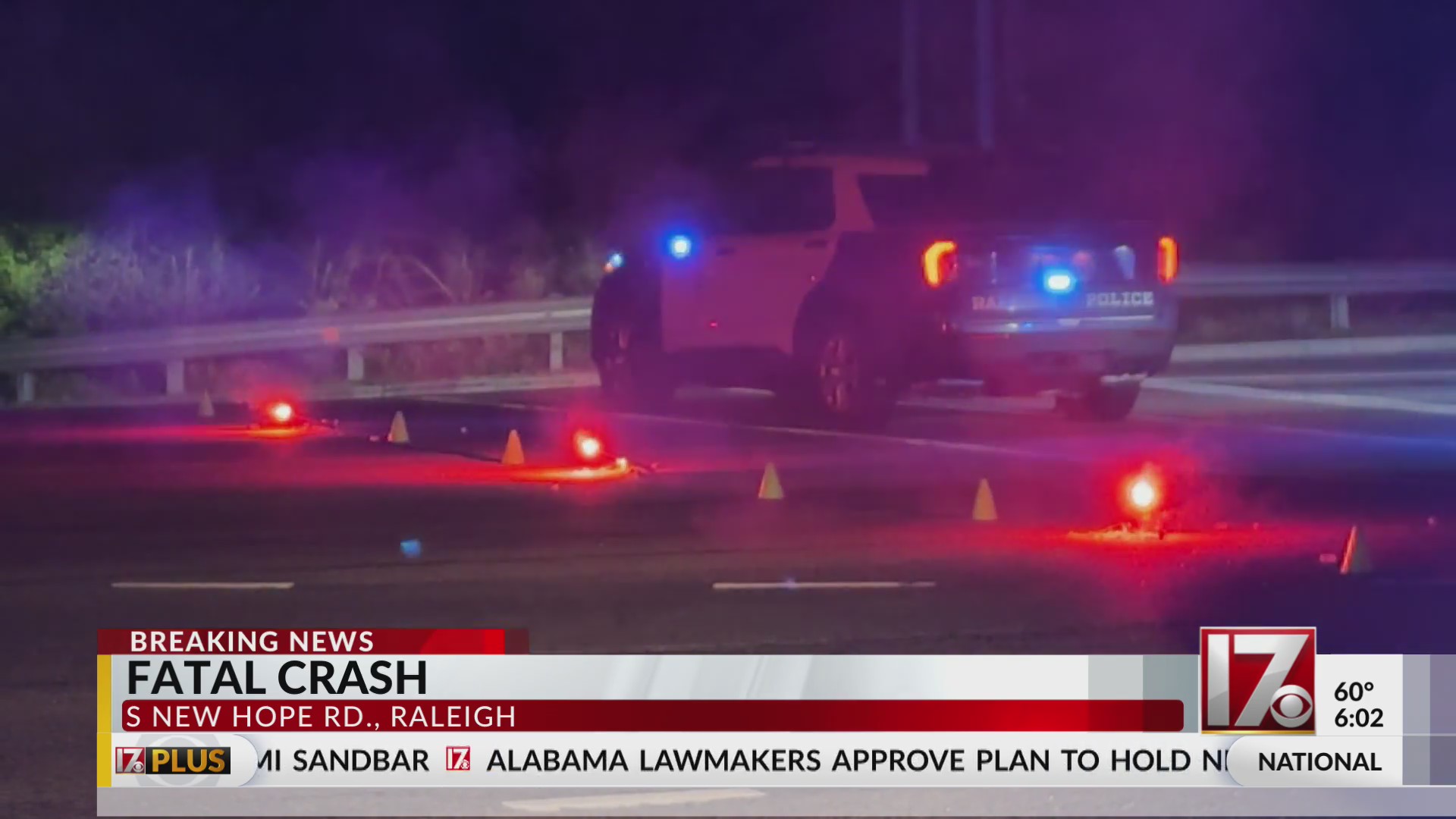 Deadly crash reported on South New Hope Road in Raleigh: Police – CBS17.com