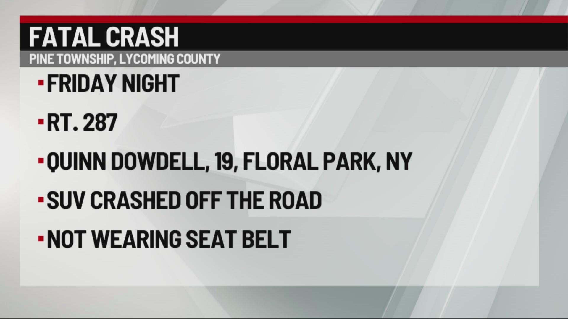 Lycoming County coroner identifies man killed in crash | 28/22 News ...