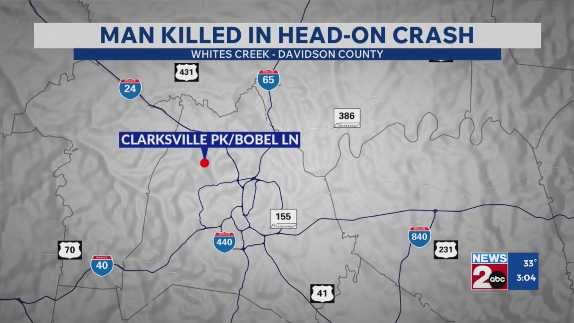Smithville, TN man killed in head-on crash – WKRN News 2