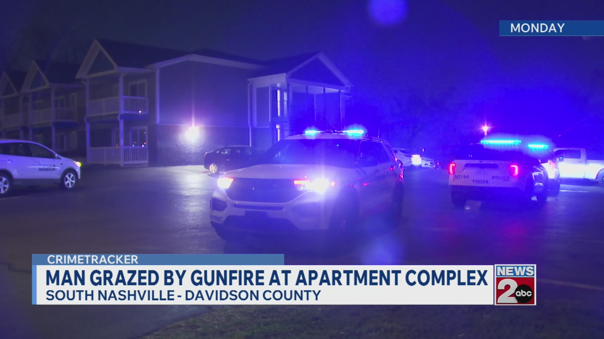 Man grazed by gunfire at apartment complex in South Nashville – WKRN News 2