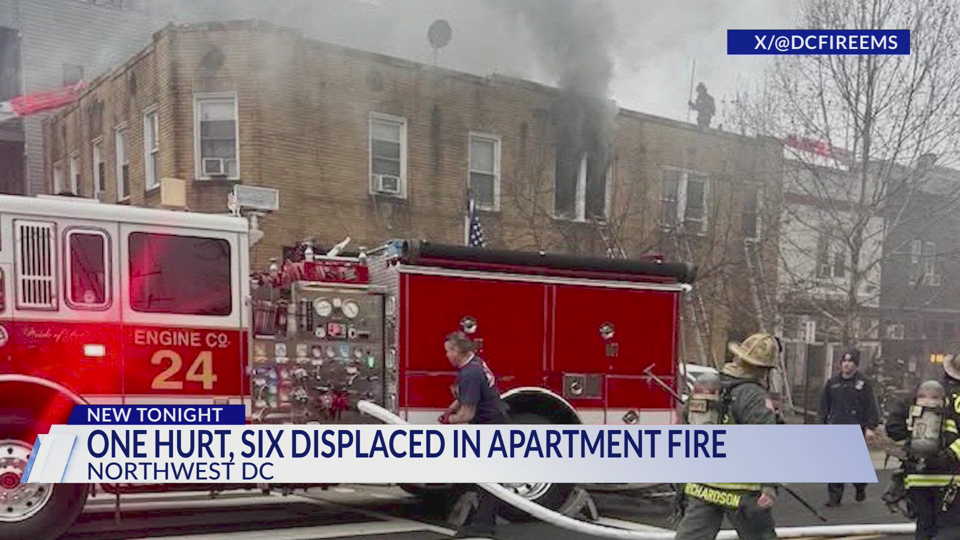 Woman seriously hurt, 6 displaced in DC apartment fire – DC News Now ...
