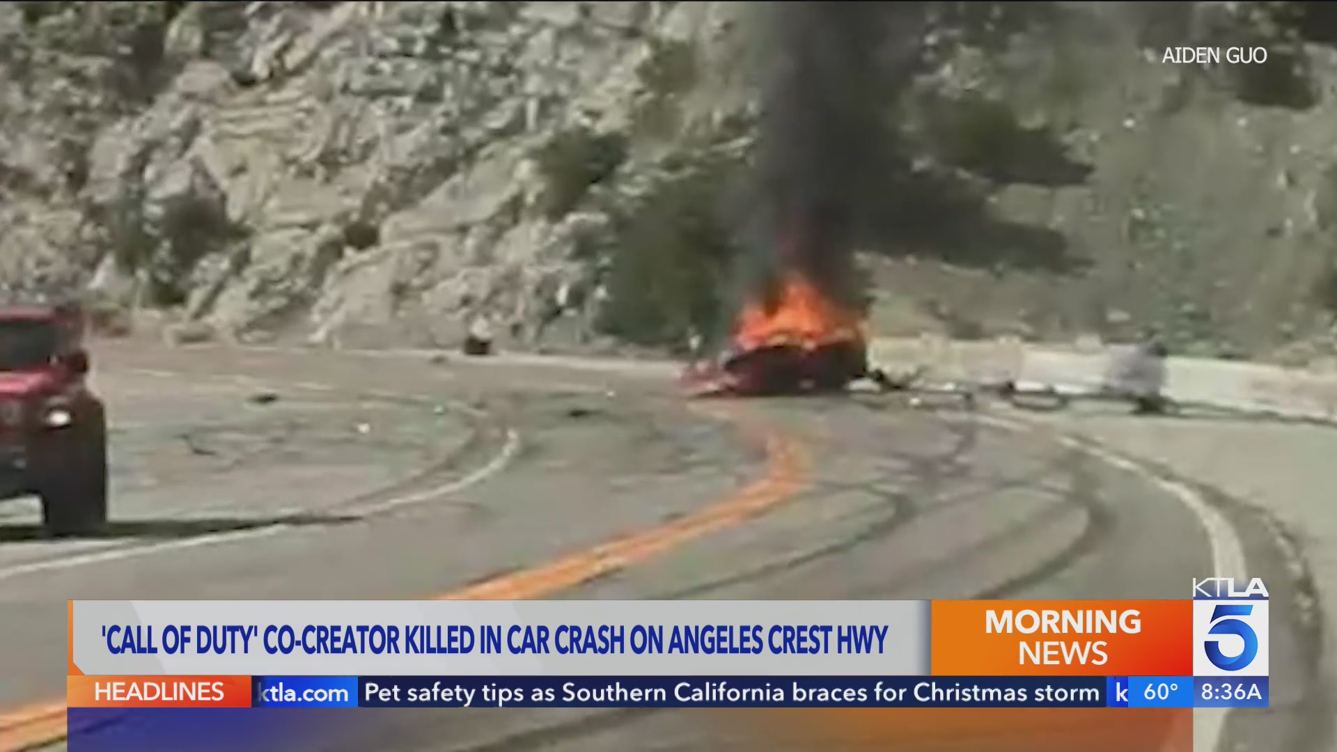 Crash on Los Angeles-area highway claims life of Call of Duty co-creator, image size:1920x1080