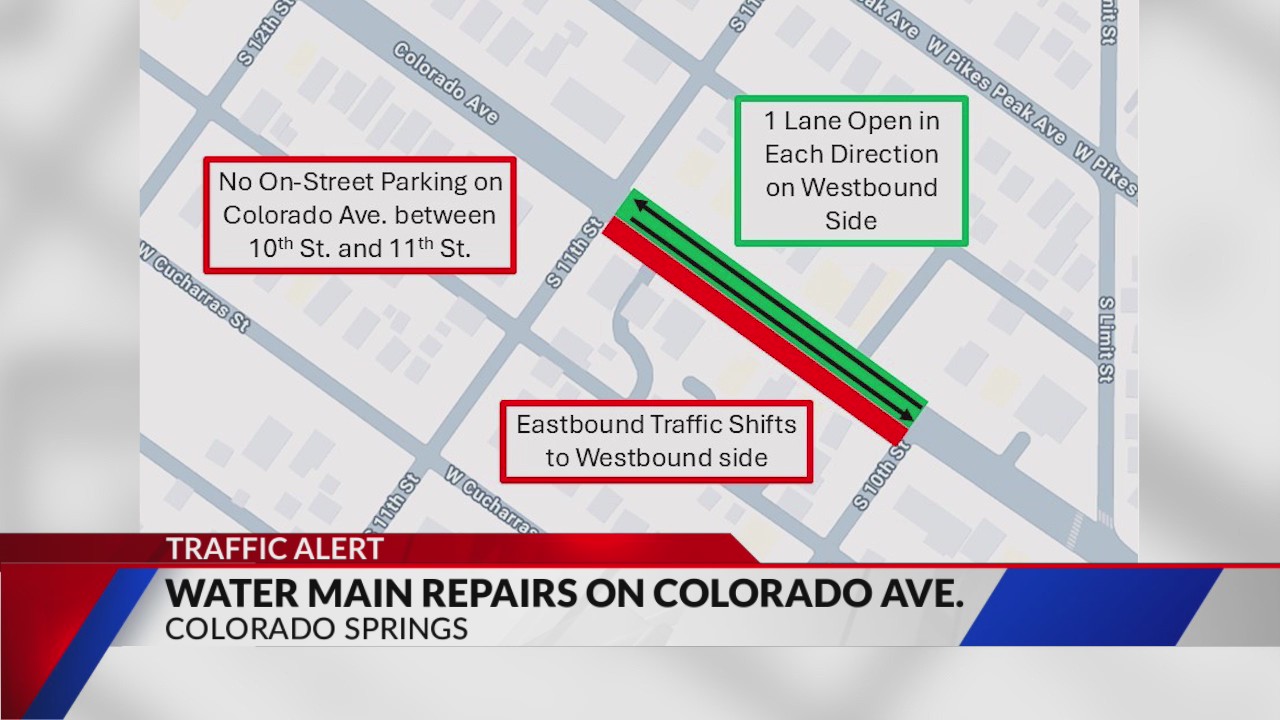 Traffic impacts on Colorado Ave due to water main repair – FOX21 News ...