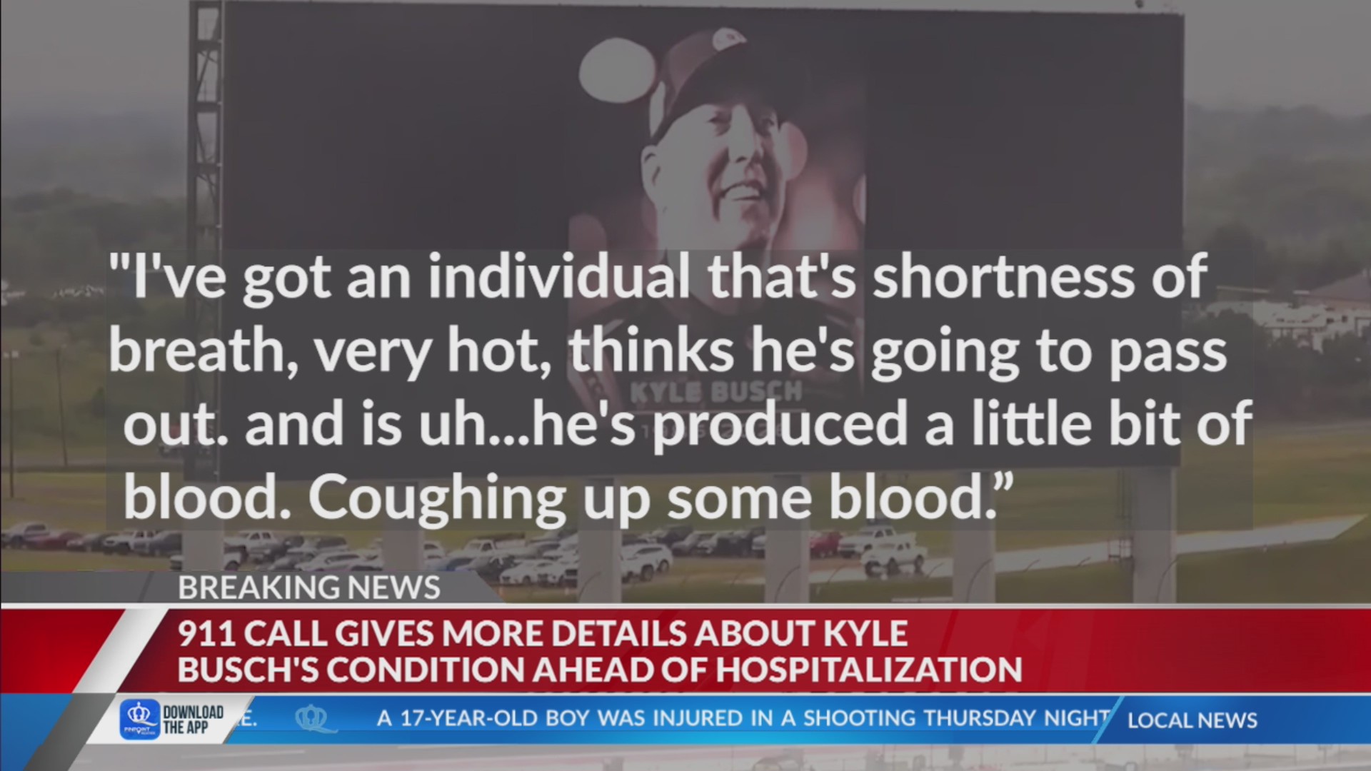 911 call sheds light on Kyle Busch medical emergency at GM facility in ...
