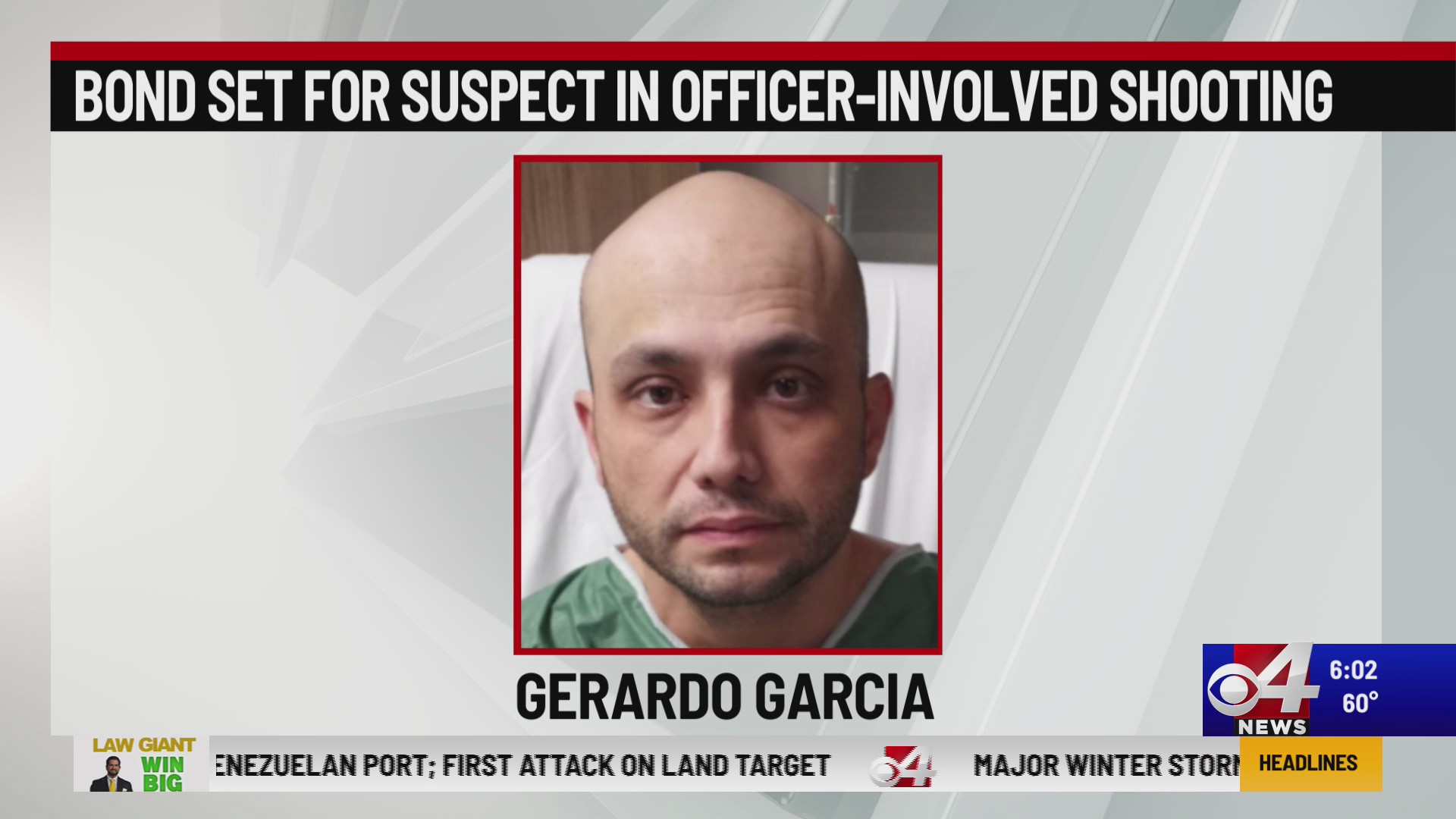 Bond set for suspect in officer involved shooting – KVEO-TV