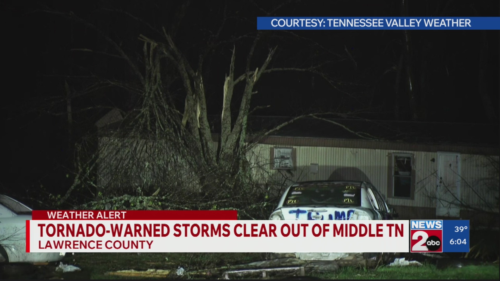 Tornado-warned storms clear out of Middle TN – WKRN News 2
