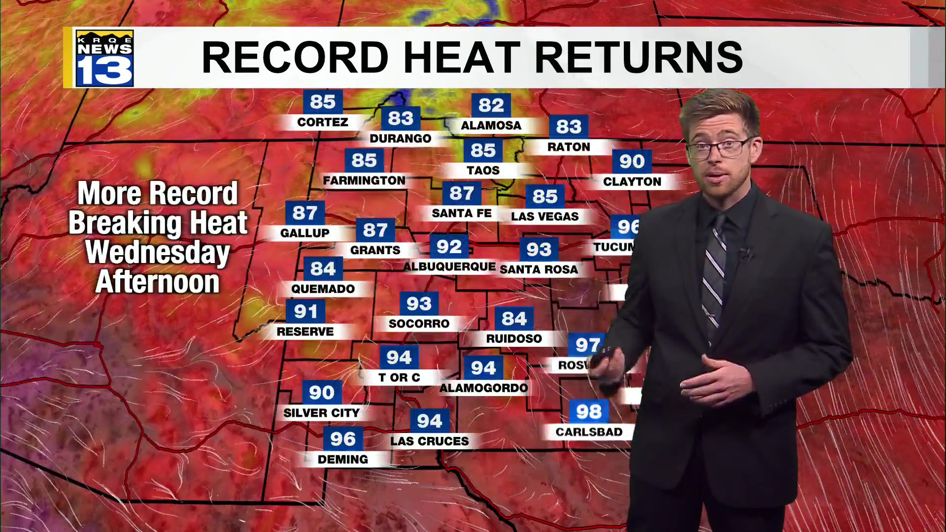Record heat returns to New Mexico through Thursday – KRQE NEWS 13 ...