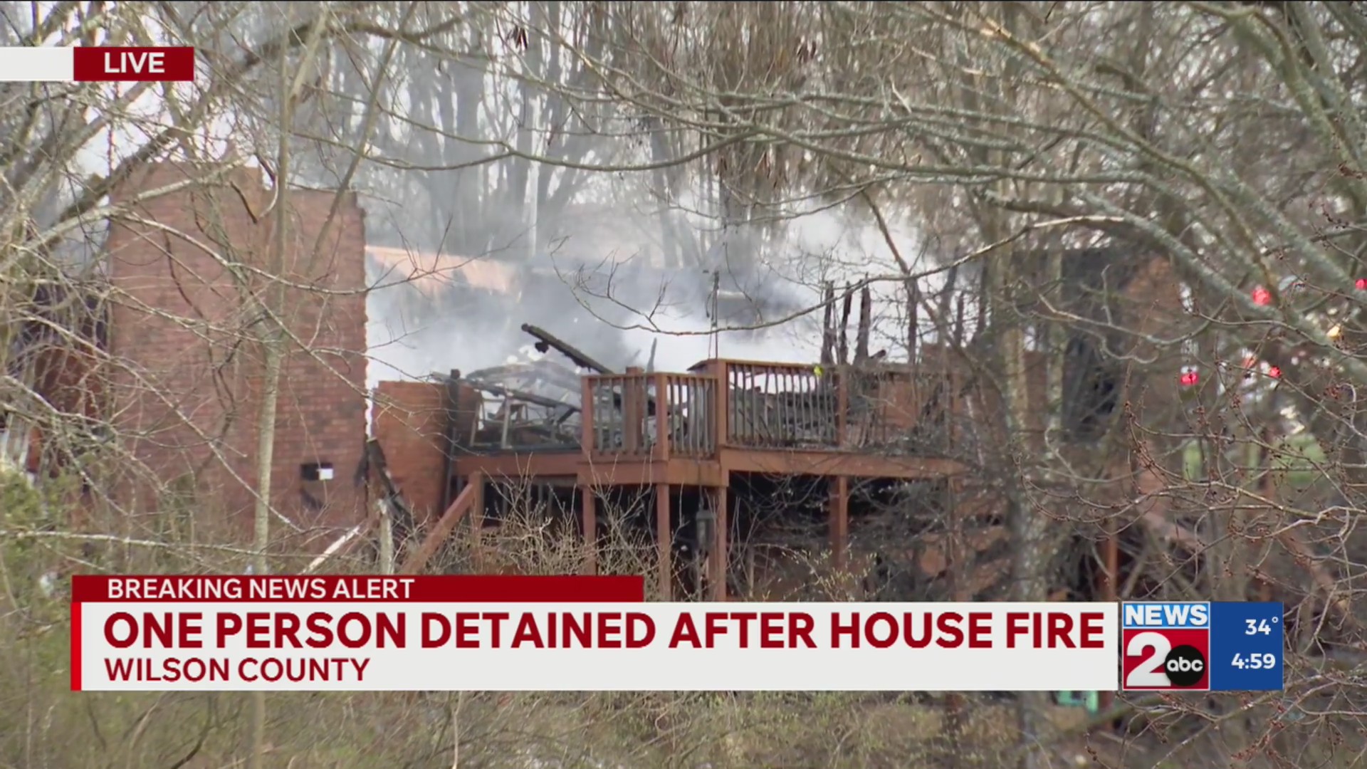 One person detained after house fire in Wilson County, TN – WKRN News 2
