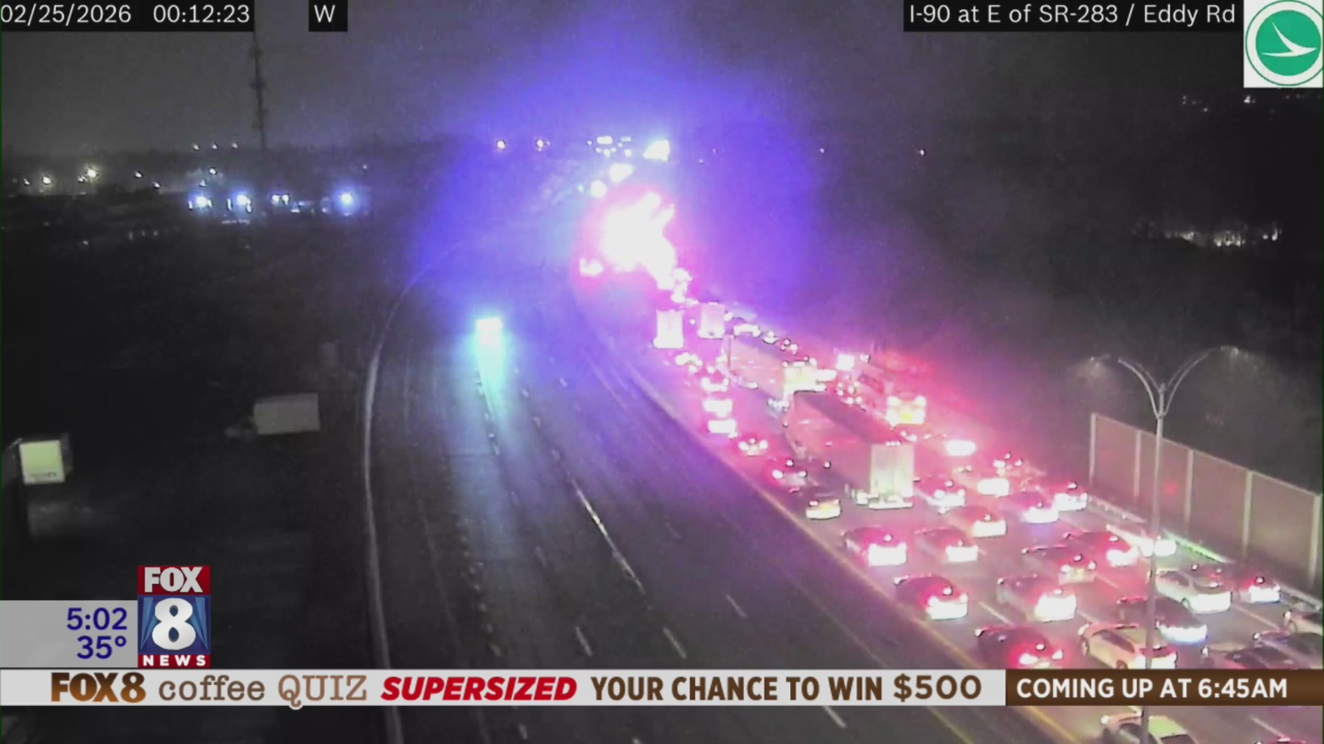 One person killed in crash on I-90 – Fox 8 Cleveland WJW