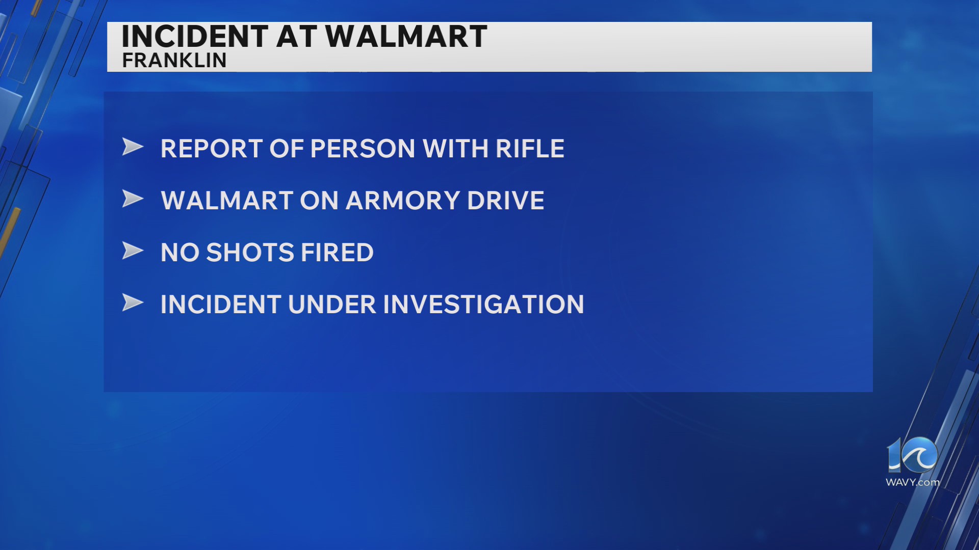 Police respond to Franklin Walmart after reports of person with rifle