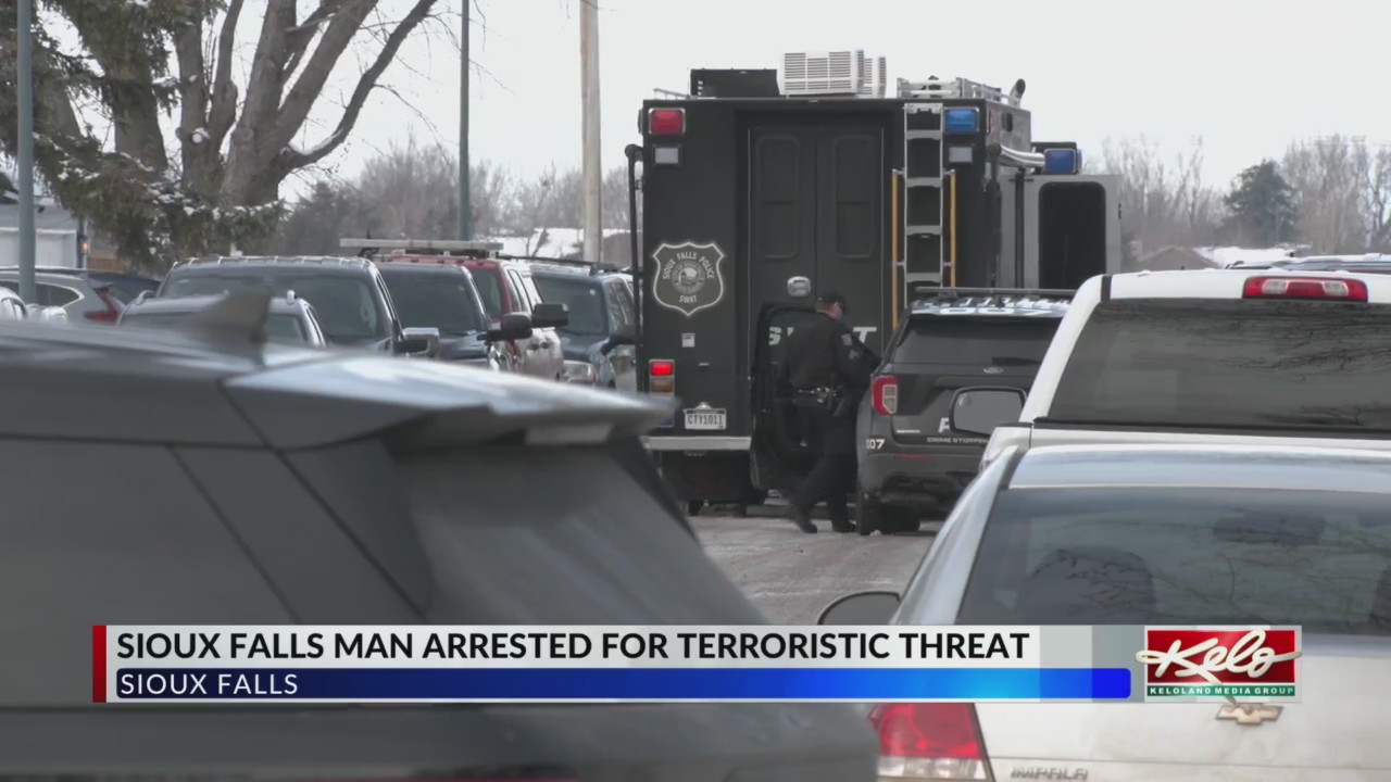 UPDATE: 1 arrested for terroristic threats in Sioux Falls – KELOLAND.com