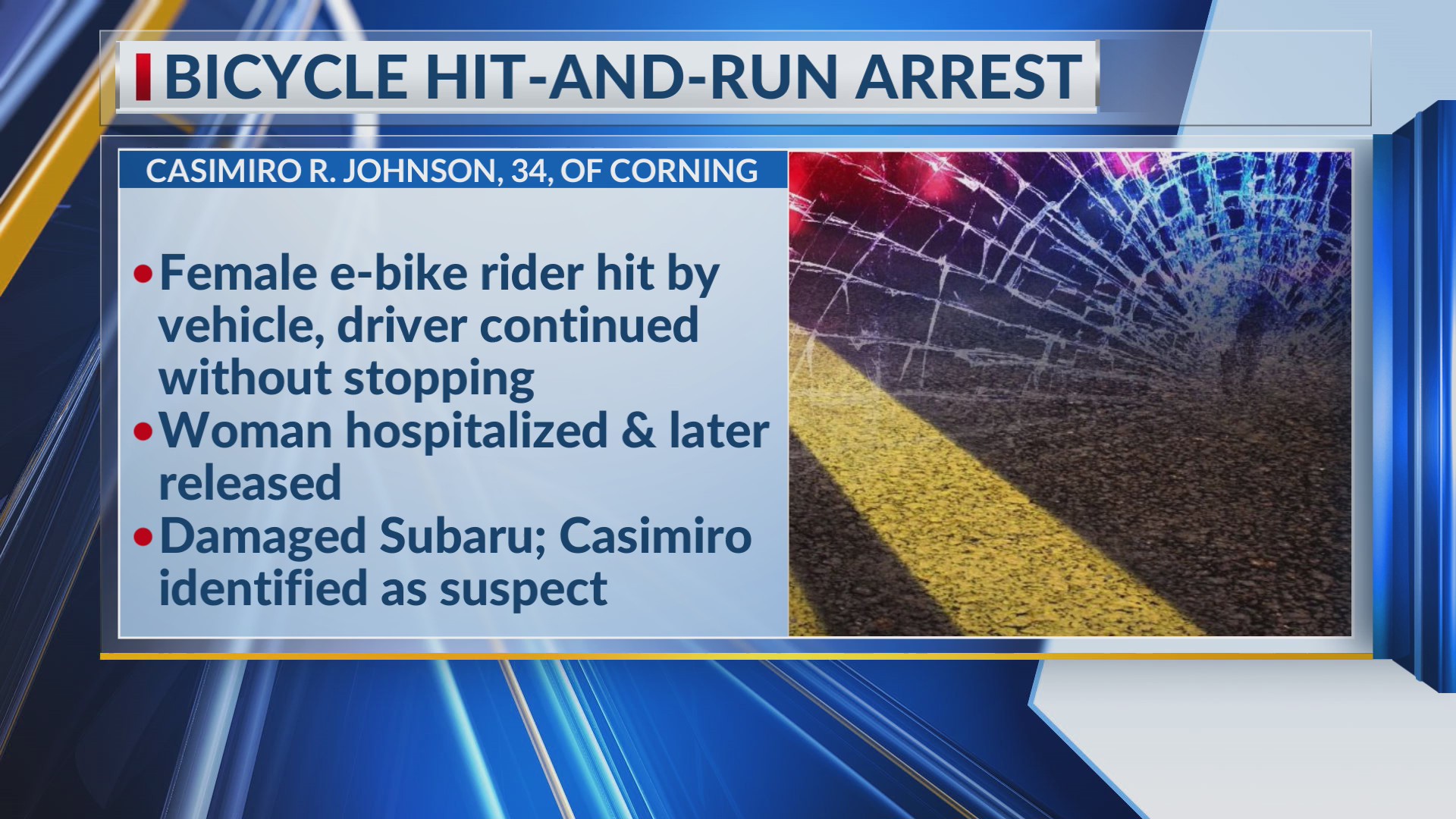 Man arrested after hit-and-run crash in Corning