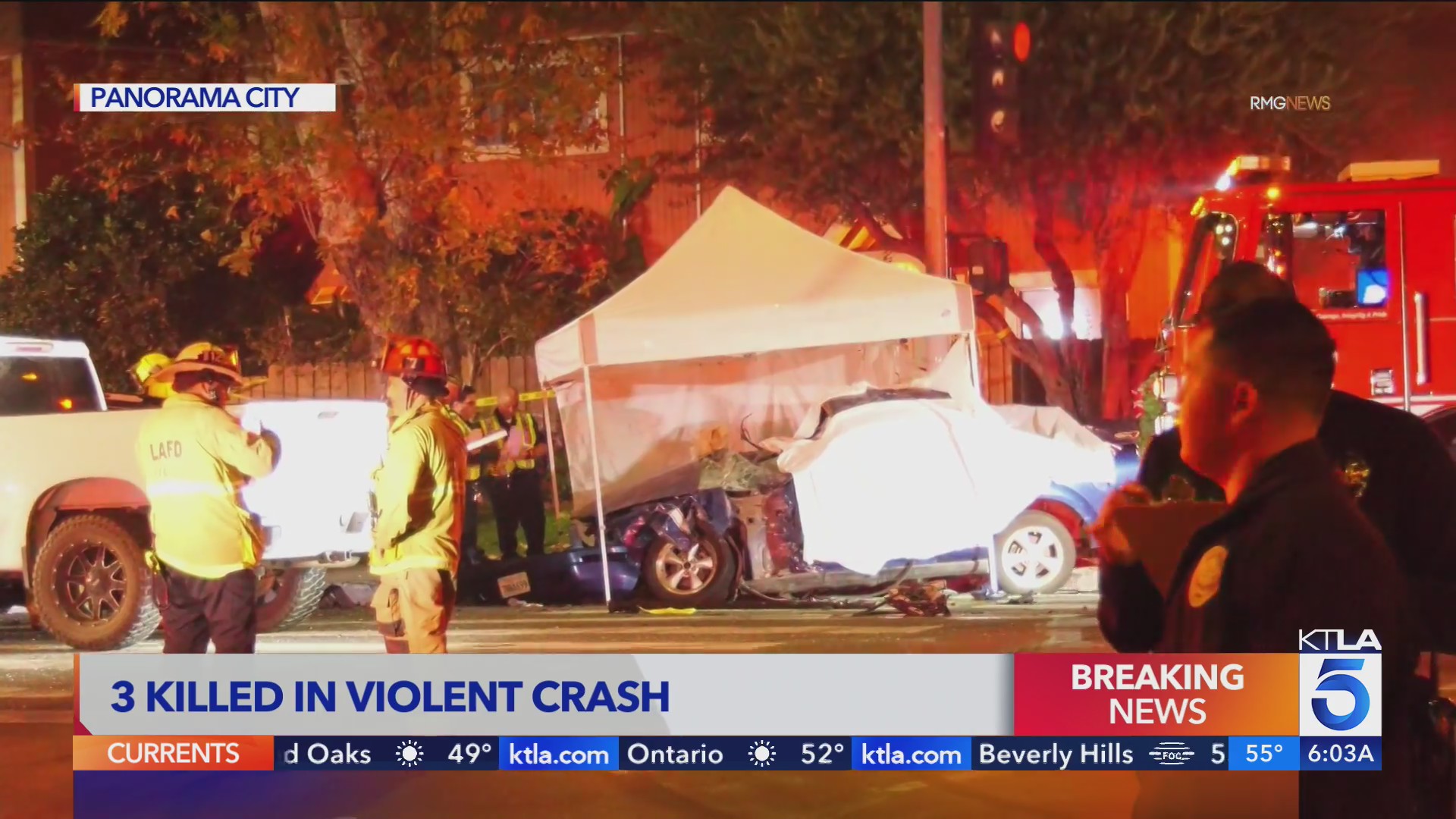 3 dead in violent Panorama City crash involving driver who ran red ...
