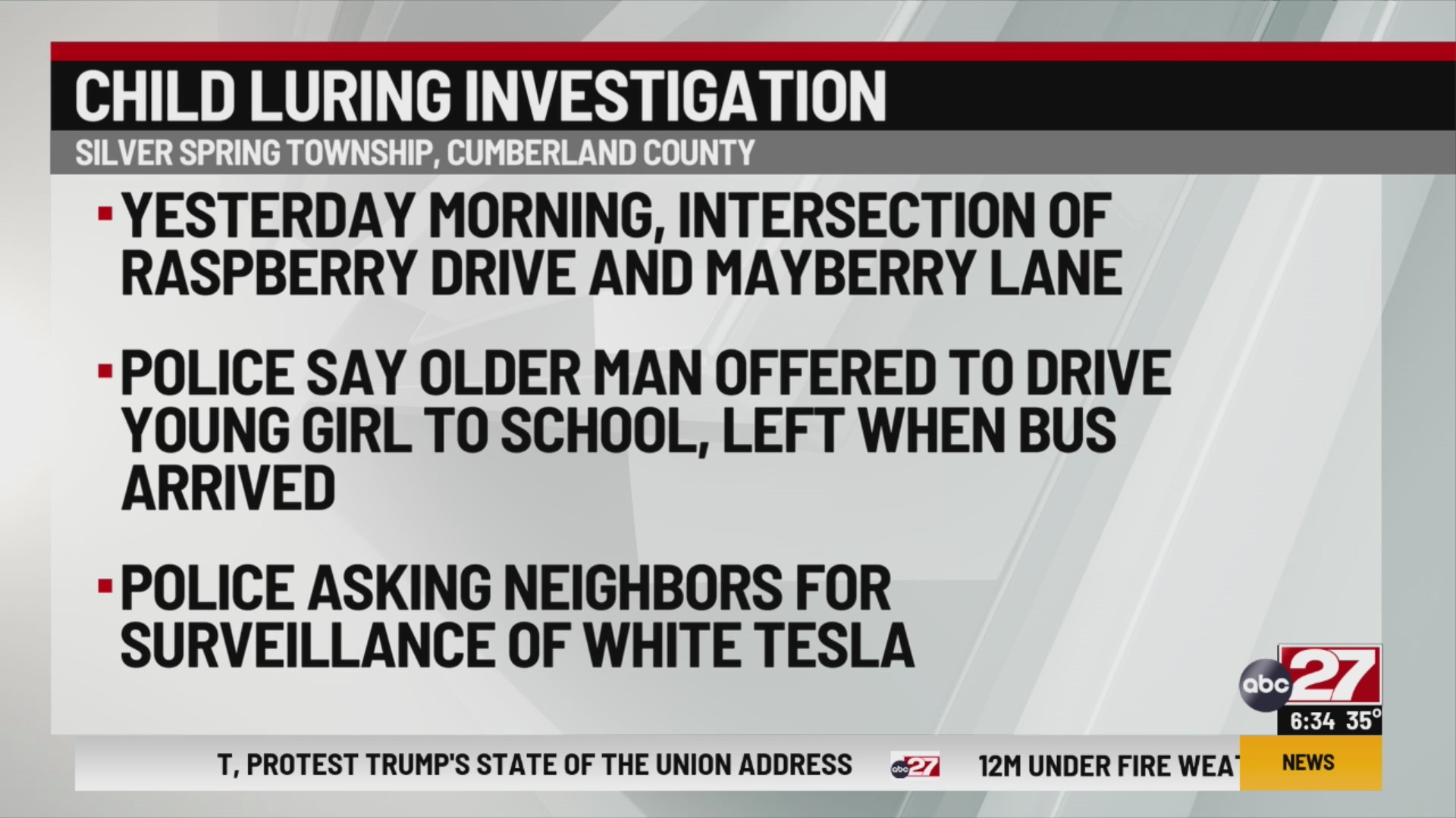 Police investigate attempted child luring in Cumberland County – ABC27