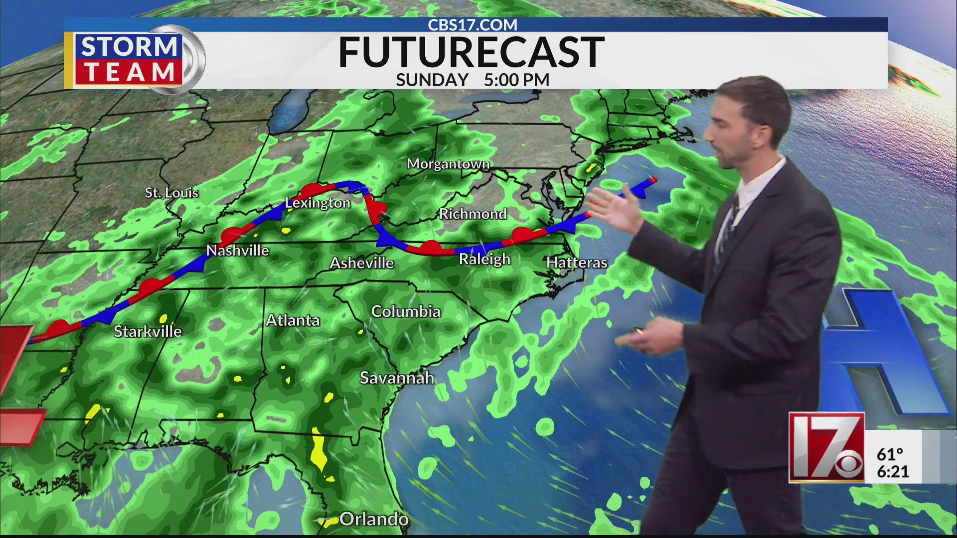 Scattered rain in central NC for weekend, Memorial Day – CBS17.com