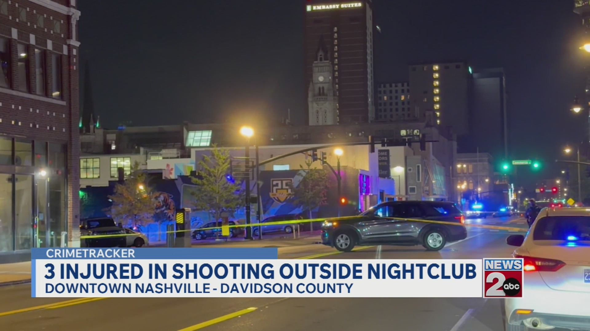 3 injured in shooting outside nightclub in downtown Nashville – WKRN News 2