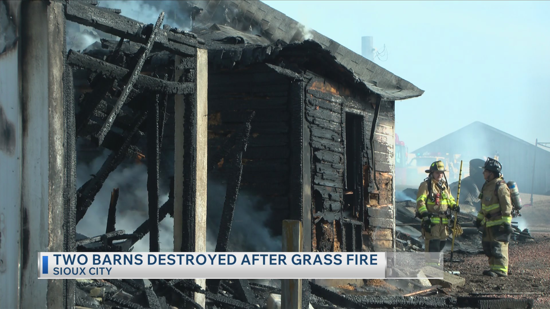 Two barns destroyed after grass fire – who13.com
