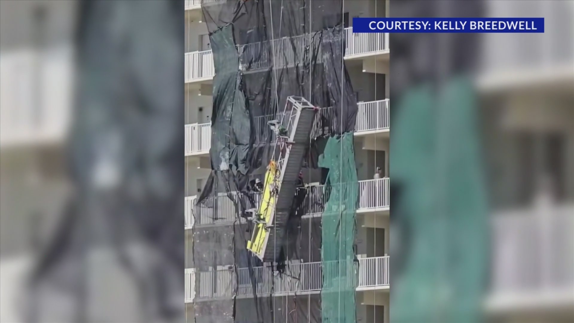 Man leaps to safety from unstable scaffolding at Shores of Panama ...