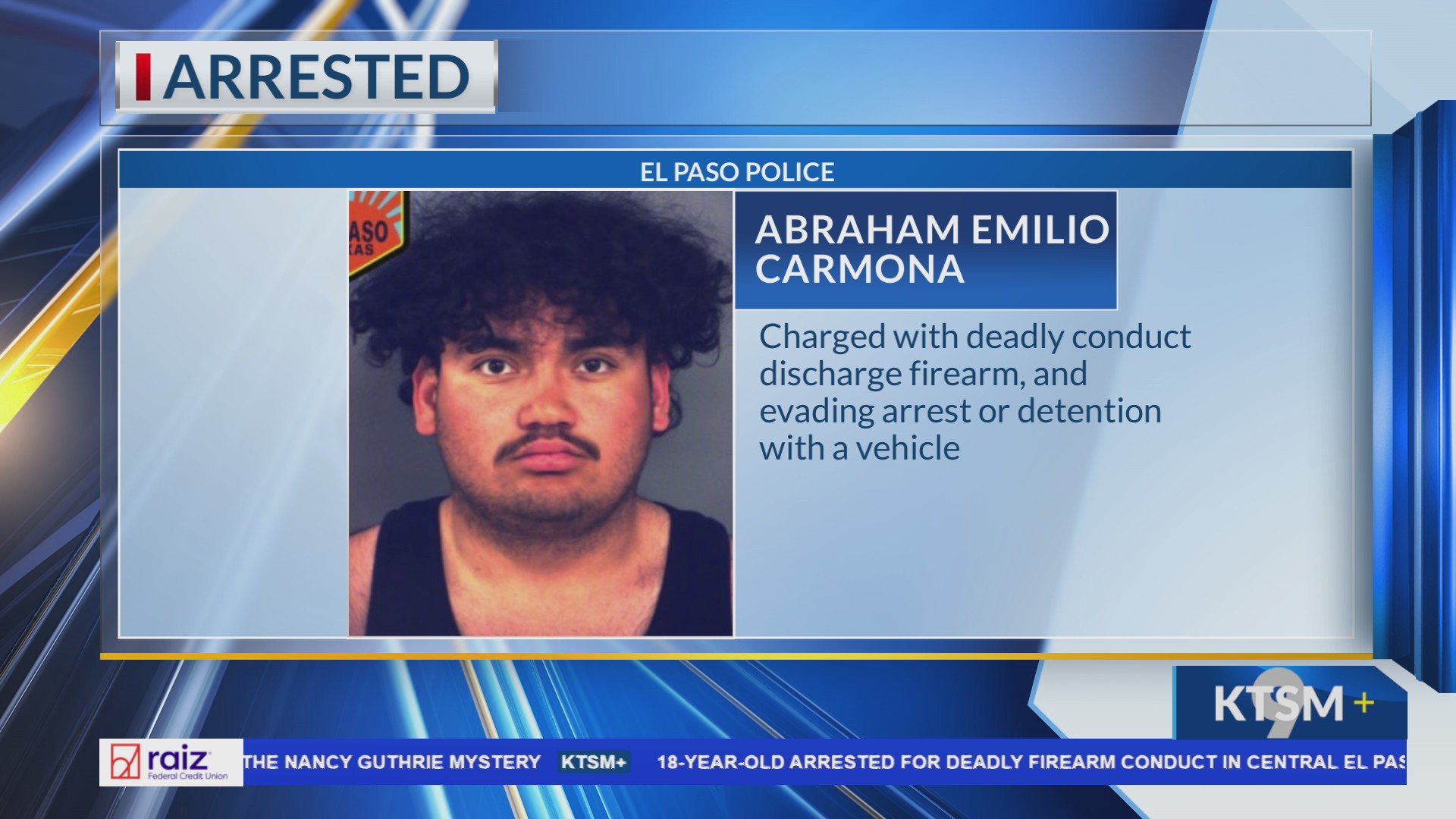 18-year-old arrested for deadly firearm conduct in Central El Paso ...