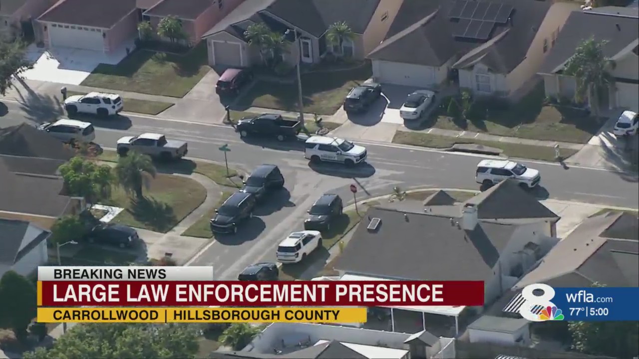 Large law enforcement presence in outside Hillsborough County home – WFLA
