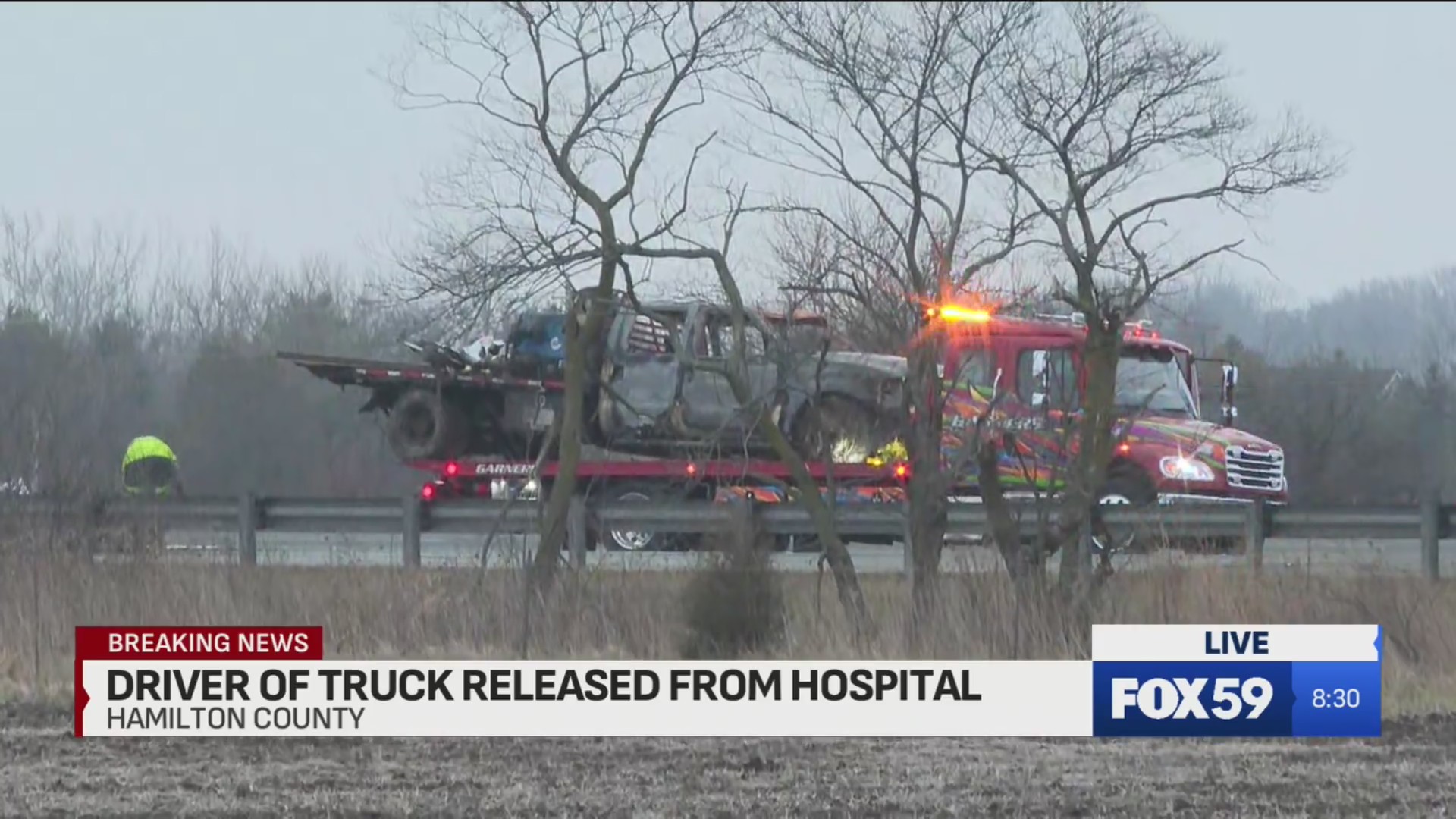 UPDATE: 1 killed in fiery crash on I-69 in Hamilton County – WANE 15