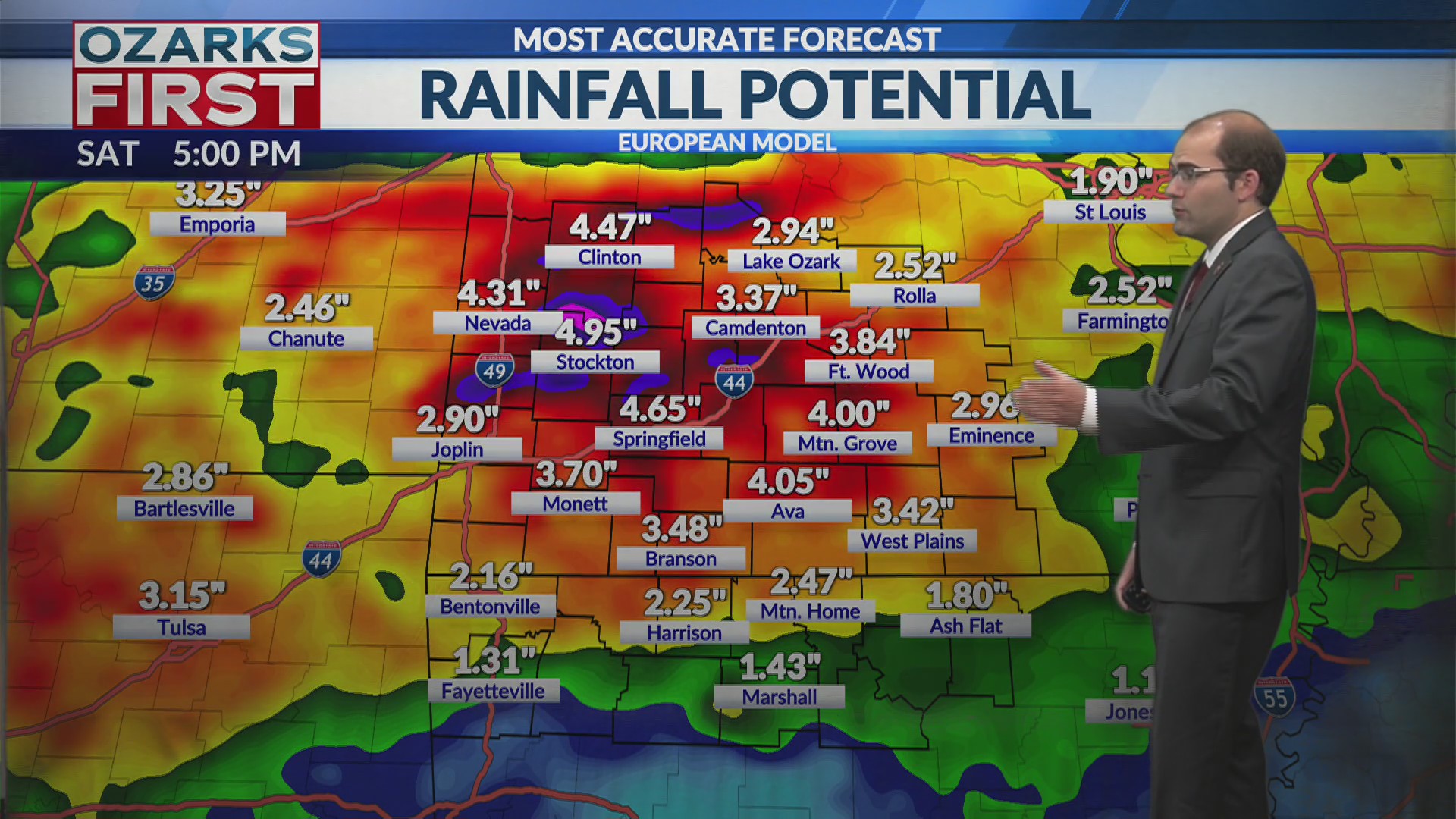 Scattered rain returns Wednesday through Thursday