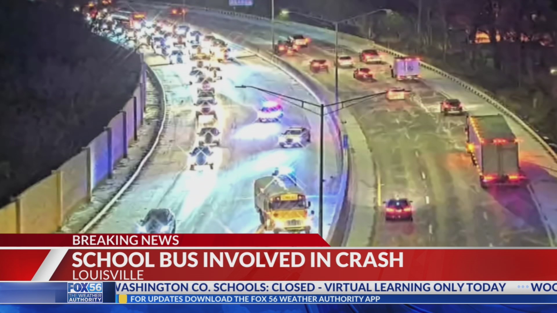 Jefferson County school bus crash JCPS bus crashes as slick roads cause ...