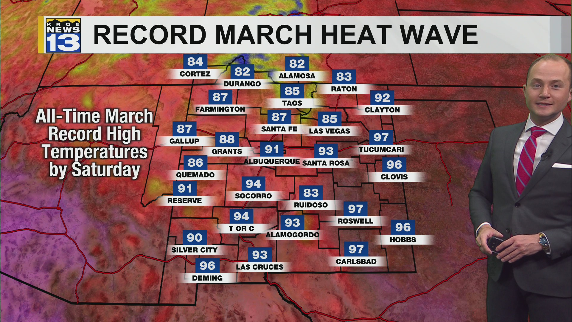 Unprecedented March heat wave moving into New Mexico – KRQE NEWS 13 ...
