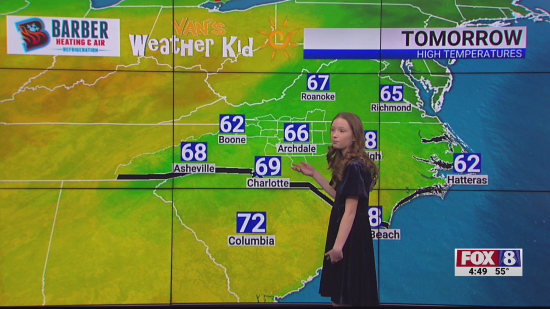 Van s Weather Kid Julie Anne Watts FOX8 WGHP Van s Weather Kid Julie Anne Watts FOX8 WGHP