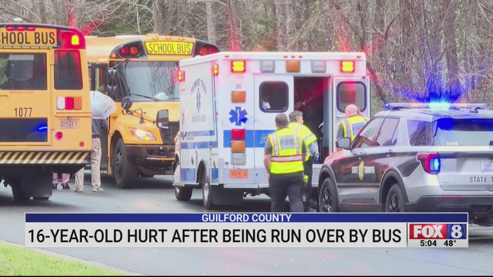 16-year-old hurt after being run over by bus in Guilford County – FOX8 WGHP