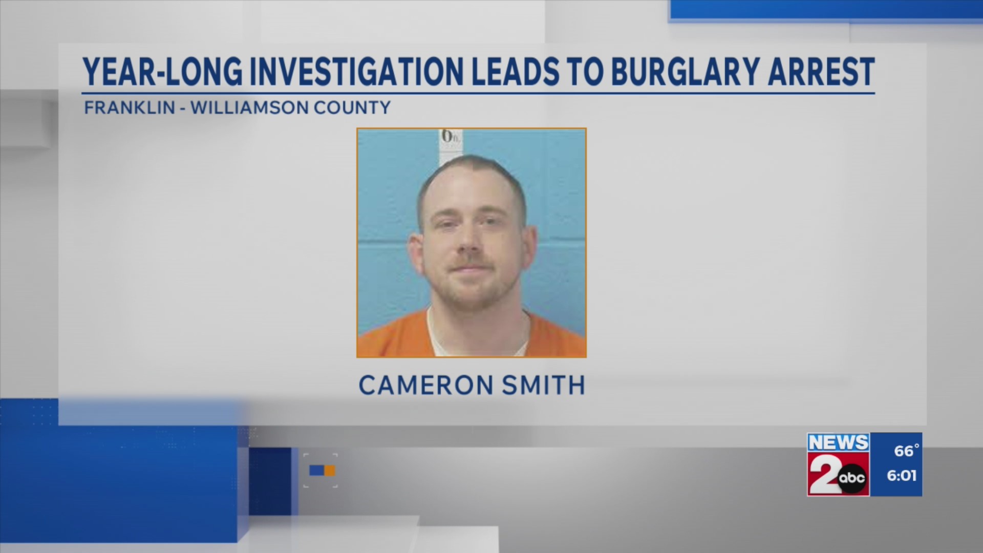 Year-long investigation leads to burglary arrest – WKRN News 2