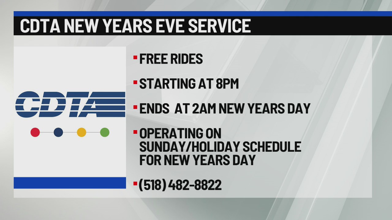 CDTA offering free rides for New Year’s Eve – NEWS10 ABC