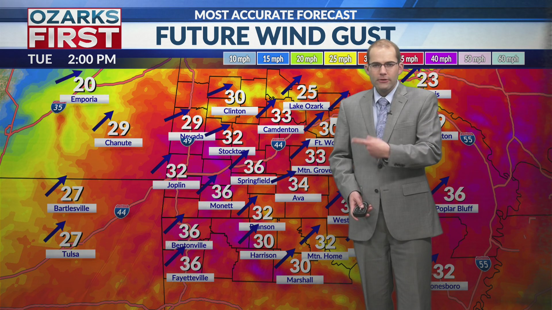 Warm and windy weather returning Tuesday – KOLR – OzarksFirst.com