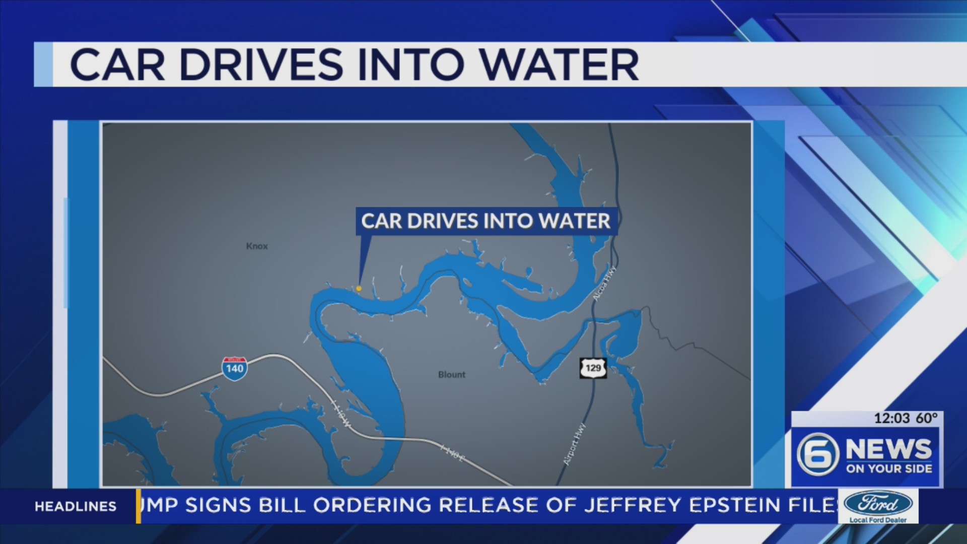 One dead after car crashes into water in Knox County – WATE 6 On Your Side