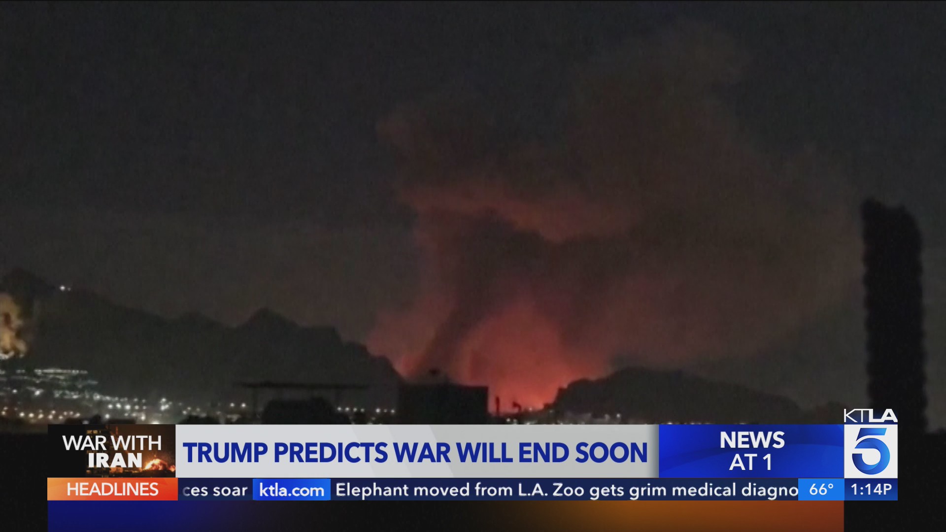 President Trump predicts the war in Iran will end soon – KTLA