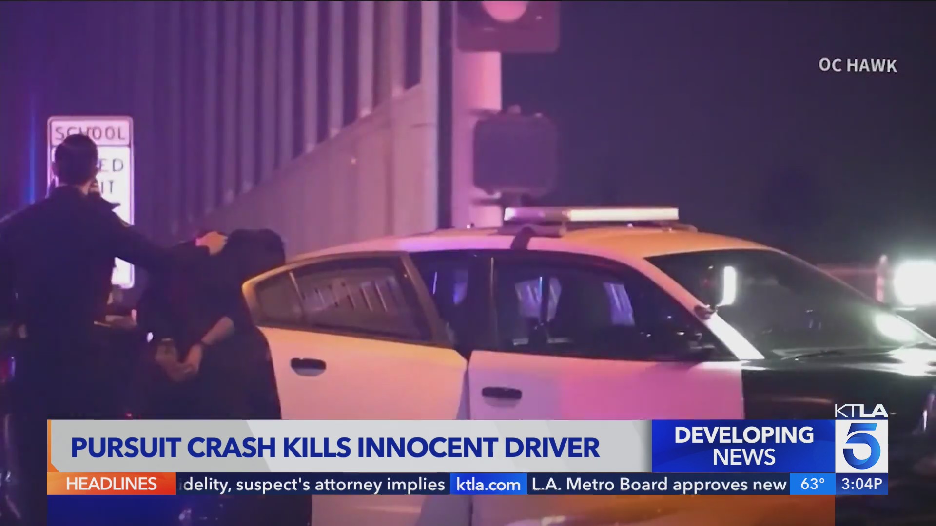 Pursuit crash kills innocent driver in Placentia – KTLA