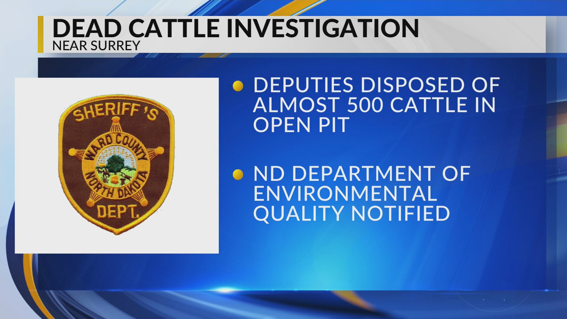 Investigation underway at feedlot in Ward County for improper livestock ...