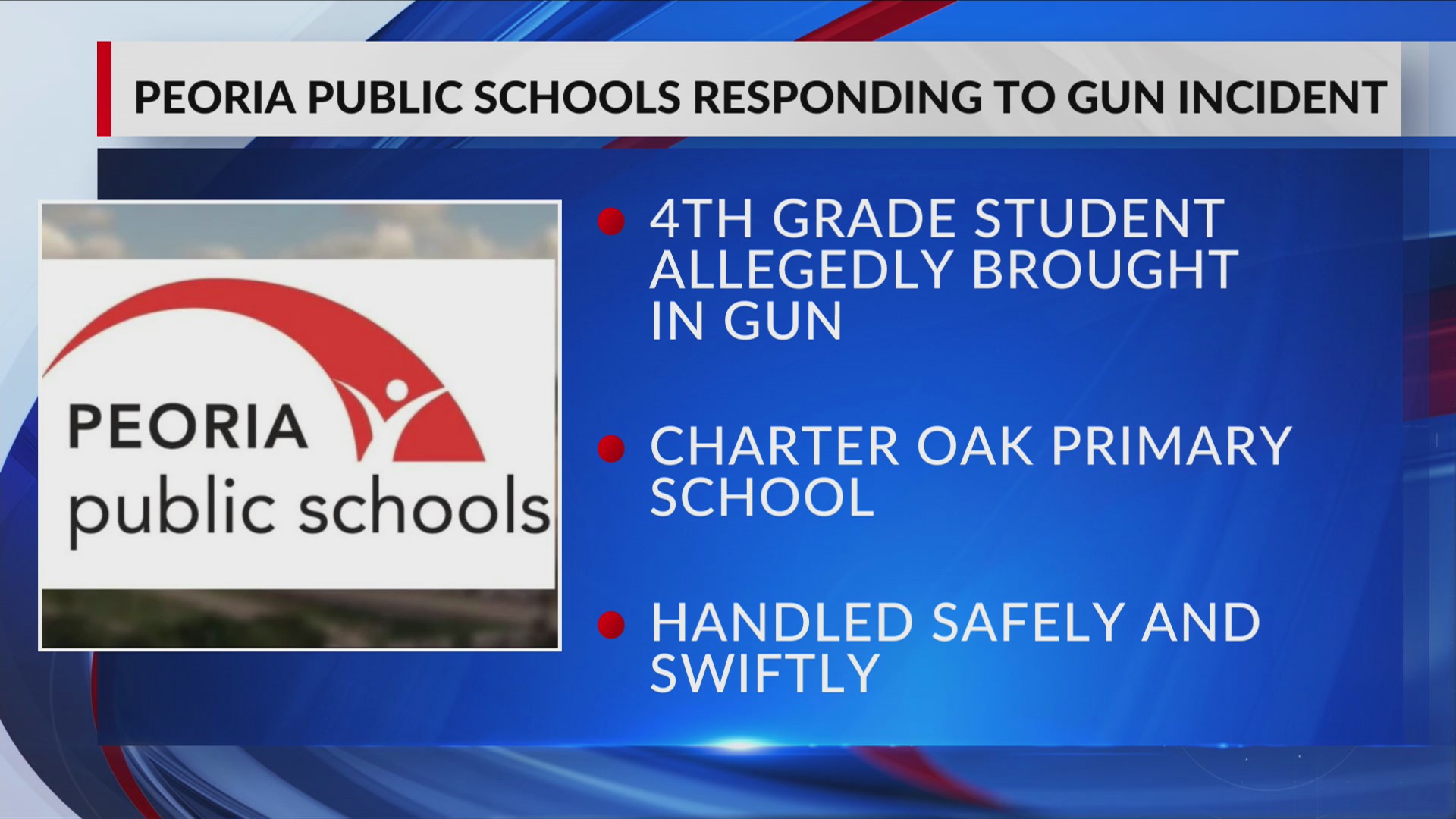 Peoria fourthgrader arrested for unlawful firearm possession
