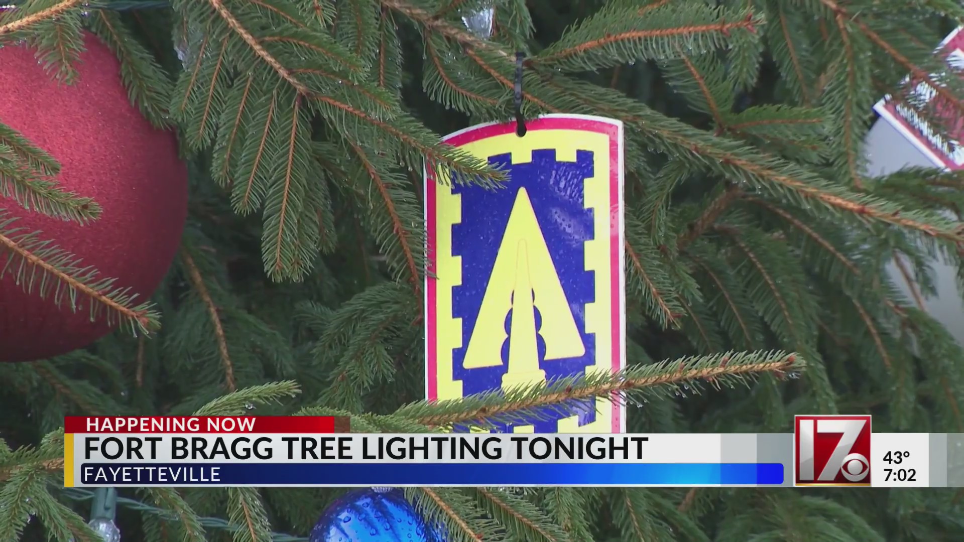 Fort Bragg Christmas tree lighting tonight – CBS17.com