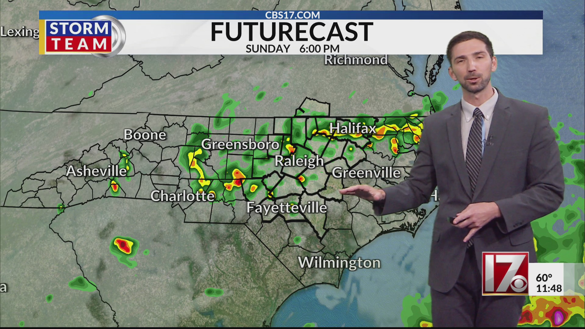 Rain possible late Sunday in central NC – CBS17.com
